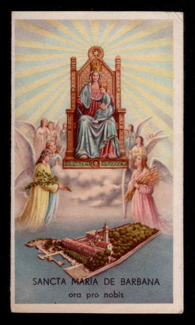 B3 ANTICO   Santino Holy Card MADONNA DELLA BARBANA