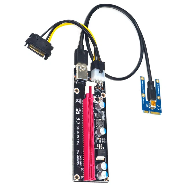 MINI PCIE TO PCI express 16X Riser For Laptop External Card EXP GDC BTC