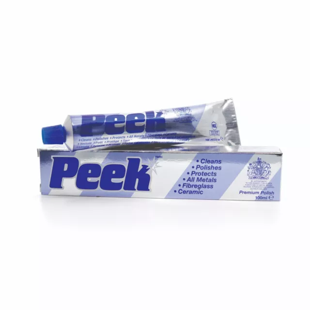 Peek Polish Metal Cleaner, Cleans polishes and protects all metals 100ml tube