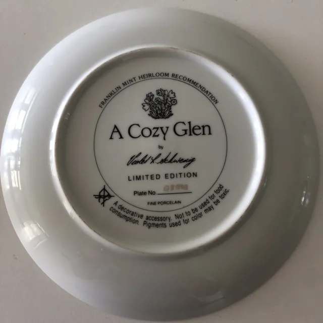 Franklin Mint Heirloom Plate Limited Edition 'A Cozy Glen'