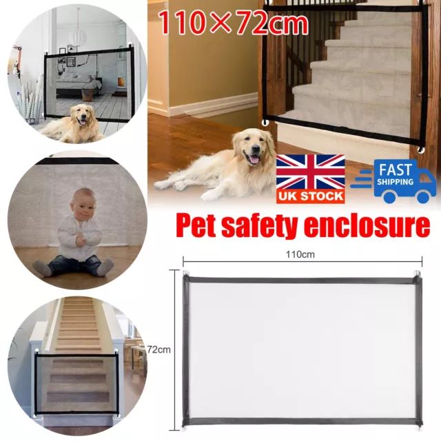 Pet Dog Gate Safety Guard Folding Child Baby Stair Gate Isolation Home Portable