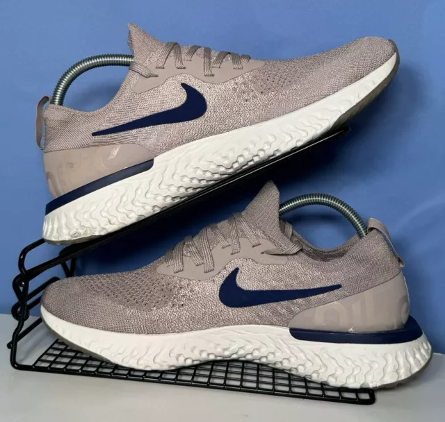 NIKE EPIC REACT Flyknit Diffused Taupe Blue Void Aq0067 201 Uk 7.5 74.99 PicClick UK