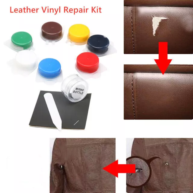 Leather Repair Kit Filler Vinyl DIY Car Seat Patch Sofa Rips Holes Professional