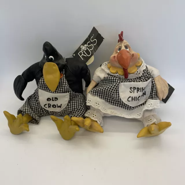 Vtg Russ Berrie Spring Chicken Old Crow Geezer Gallery 2913 Signed K.Kelly 1970s