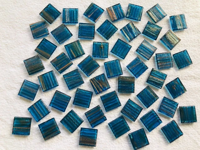NEU*** Mosaiksteine 50 Stück 20x20 mm Glitzer Glassteine