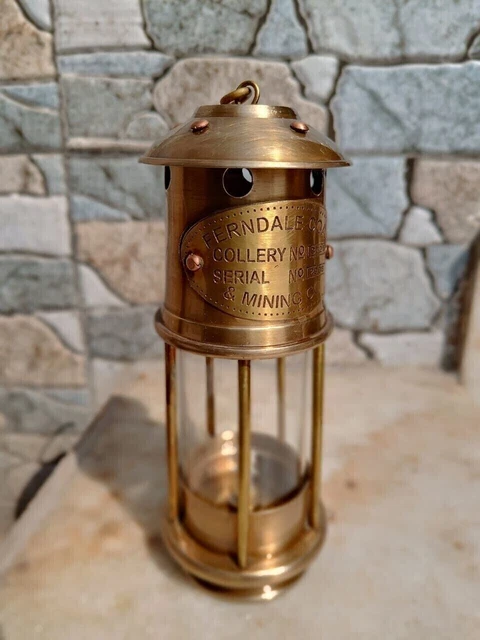 Antik Messing Miner Ölschiff Laterne Maritime Nautische Lampe Dekorative Lampe
