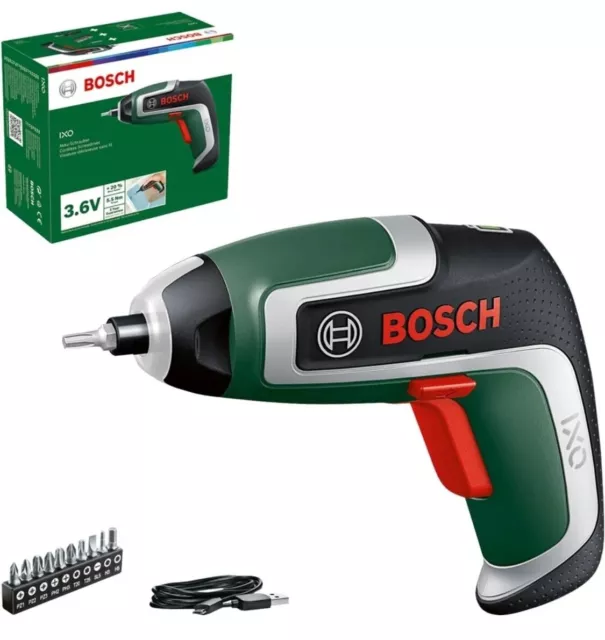 New Bosch Cordless Screwdriver 3.6V Li-Ion Ixo 7 3.6 Volt Rechargeable A