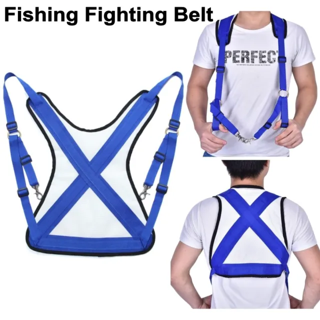 FIGHTING BELT SHOULDER Back For Big Fish Vest Sea Stand Up Fishing Harness  $25.11 - PicClick AU