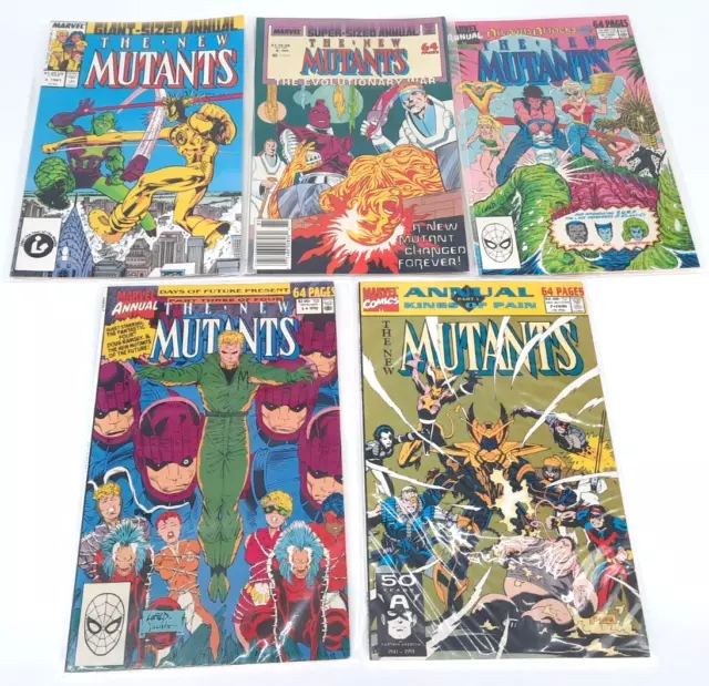 New Mutants Annuals 64 page (Lot of 5) 3 4 5 6 7, Marvel Comics, NM, (O3)
