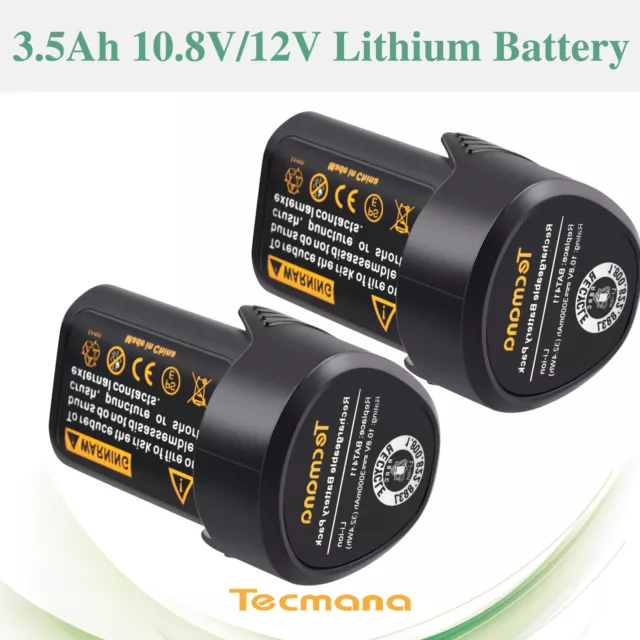 2X 3500mAh 10.8V/12V Li-ion Akku für Bosch GSR GSB GWI GSA GST GOP GDR 10.8 V-LI