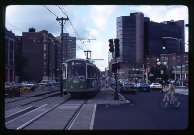 Trolley Slide - Boston MBTA #3463 LRV Train State College Rebuilt Track 1980