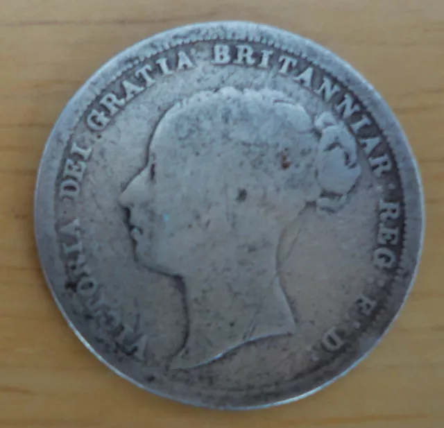 1886 Queen Victoria Sixpence (6d) Silver Coin