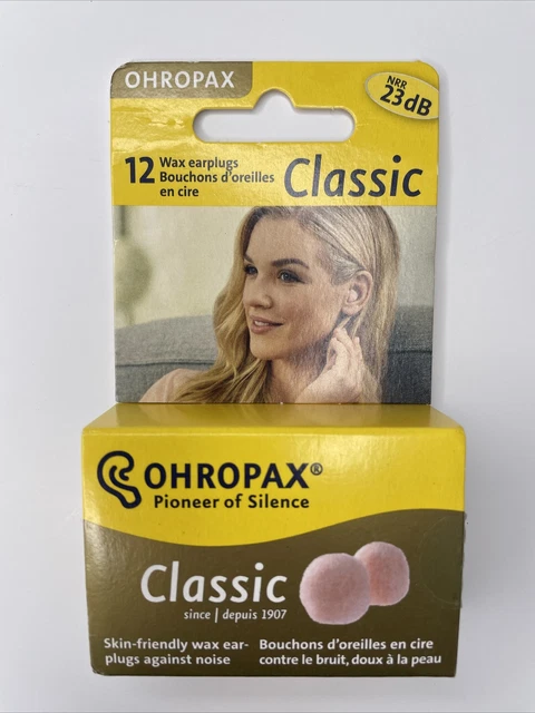 Ohropax Classic Wax Earplugs for noise & water/Swimming