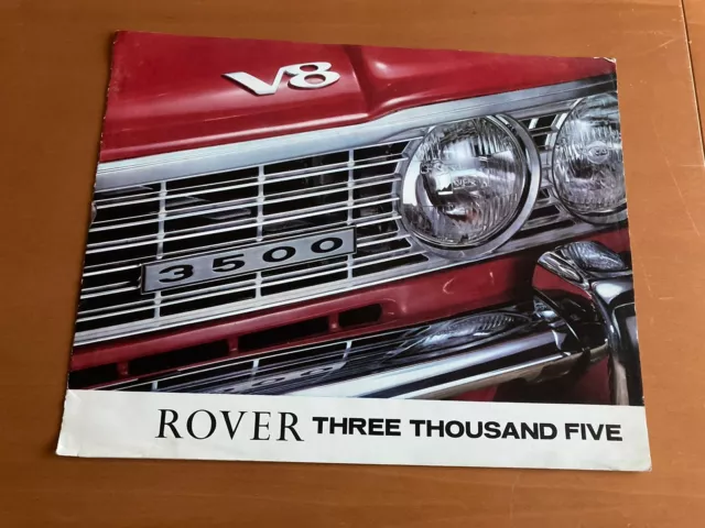 Original Rover Three Thousand Five, 3500 V8 Car Sales Brochure, c 1969, P6