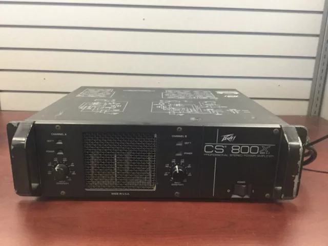 Peavey CS 800X 1200 watt Professional Stereo Power Amplifier (Working/Tested)
