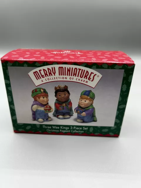 Hallmark Merry Miniatures Three Wee Kings Nativity Wise Men Ornament with Box