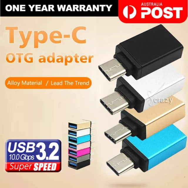 USB-C OTG Data Adapter USB 3.2 Type C Male to USB 3.1 A Female Cable Converter