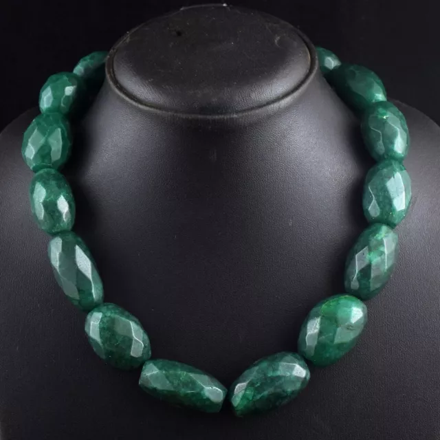 Amazing  1070.Cts Emerald Most Brilliant Beaded Jewelry Necklace VK 27  E551