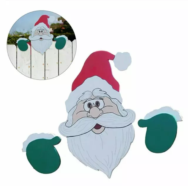 Weihnachtsgarten Zaun Peeker Hof Schild WEIHNACHTSMANN - Outdoor Weihnachtsdekoration