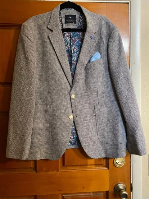 TailorByrd Mens Cotton/Linen Sport Coat SZ 44S/Blue/NWOT