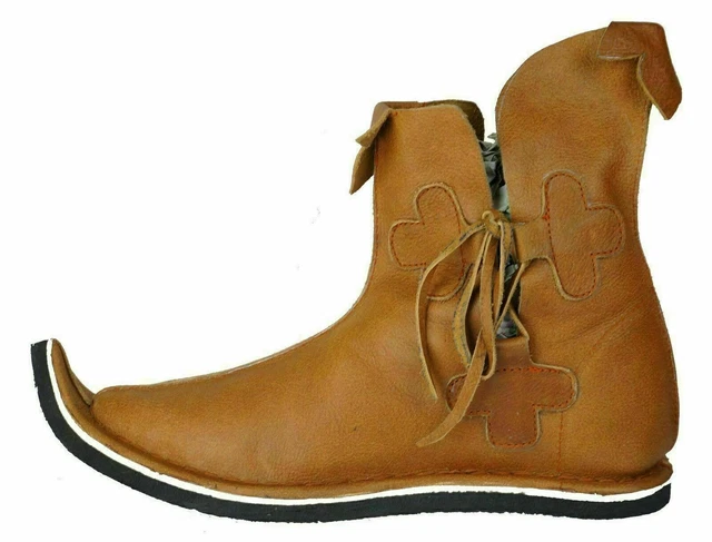 Chaussures en cuir médiéval viking romain armure chaussures de fête de Noël