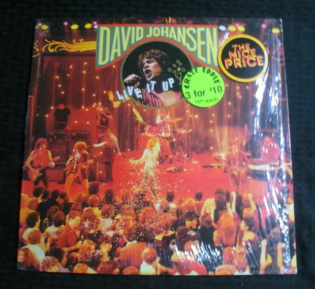 1982 David Johansen ‎– Live It Up LP Shrink EX/VG+ Blue Sky ‎– ARZ 38004