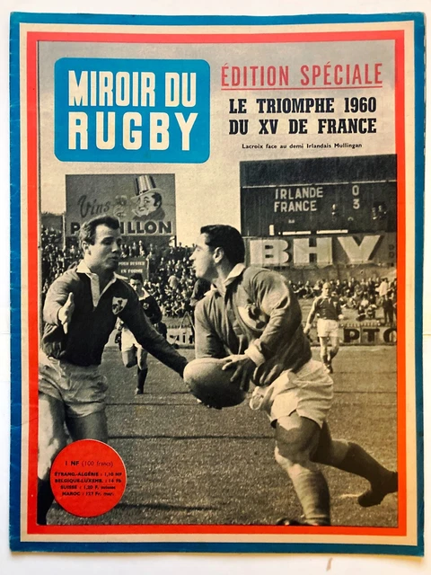Poster Rugby Équipe De France - Tournoi 5 Nations 1975 - Miroir Du Rugby - Rare