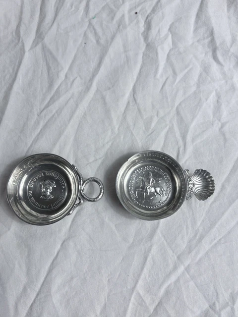 Tastevin En Étain De Paris - Verre à Dégustation Vintage