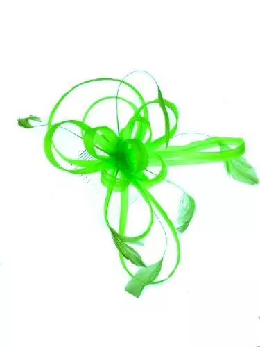 Neon Green Fascinator comb Wedding Ladies Day , Ascot