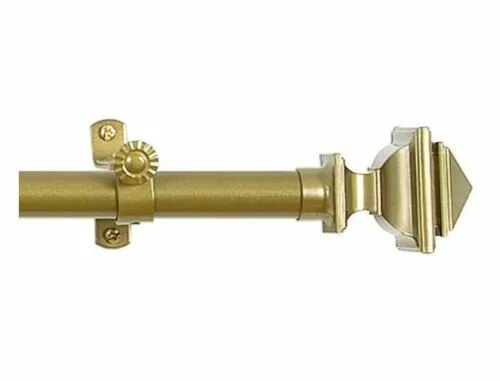 66 - 120 in Achim Buono II Bach Adjustable 3/4 in. Gold Single Curtain Rod