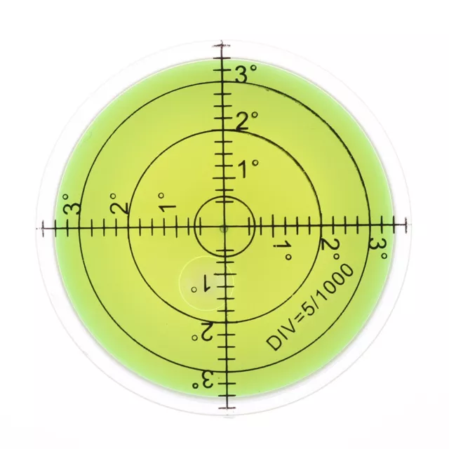 60mm Precision Circular Round Bubble Spirit Level Surface Degree Mark Measuring