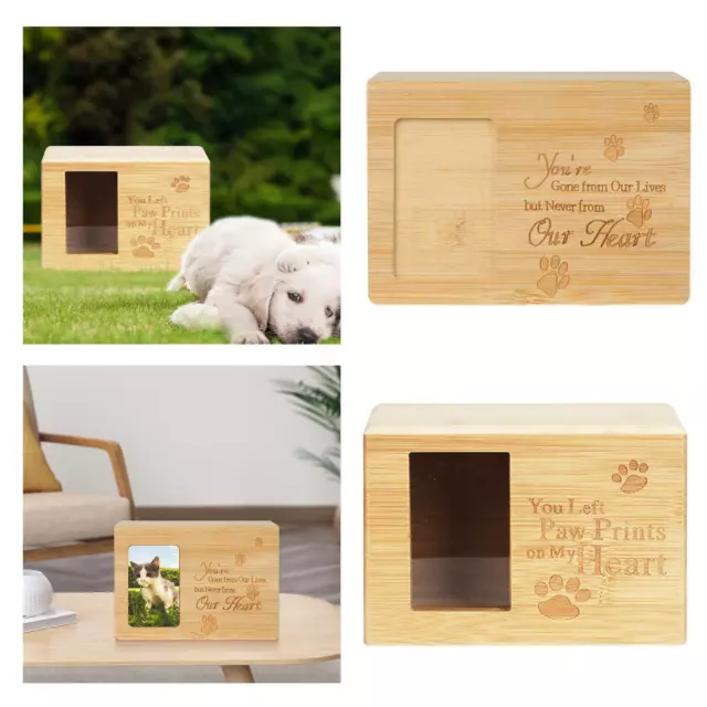 Pet Cremation Urn for Dogs Cats Ashes Wooden Box Remembrance Funeral Casket