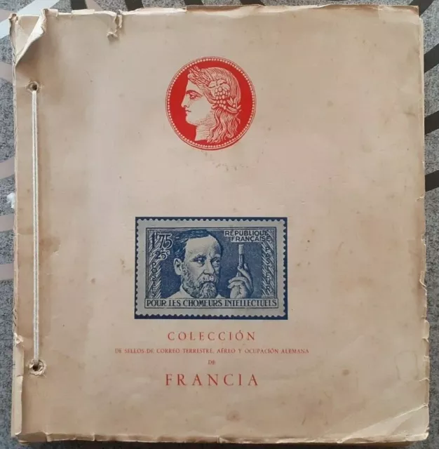 Resto Coleccion Sellos Usados De Francia De 1853 A 1969 En Album Majo