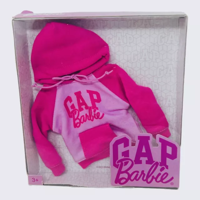Gap x Barbie Pink Arch Logo Doll Hoodie Doll-Sized Fashion Hoodie 2023