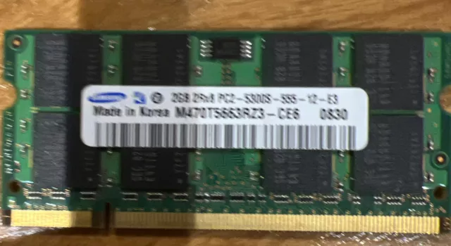 Samsung 2GB 2Rx8 PC2-5300S-555-12-E3 Laptop RAM