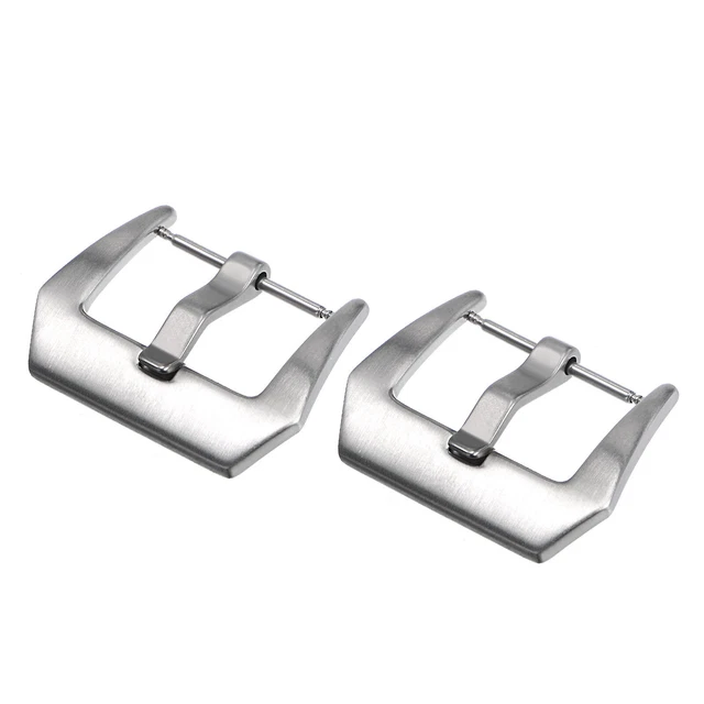 Orologio Cinturino Fibbia,Smerigliato,Argentato per 24mm Larghezza 2pz