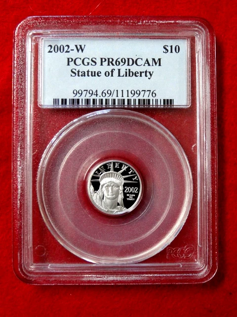 2002 W $10 Platinum  Eagle Pr69Dcam   Item #776