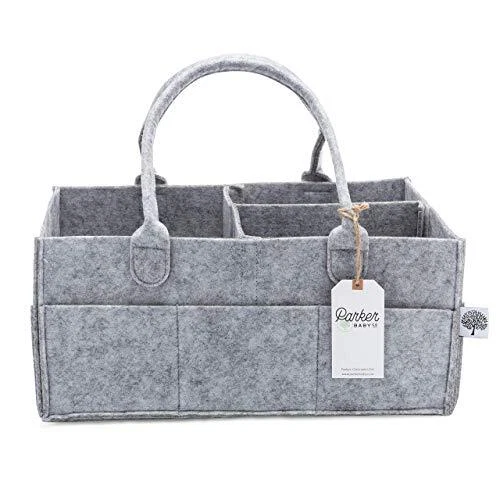 Parker Baby Diaper Caddy - Nursery Storage Bin and Car Organizer for Diapers ...