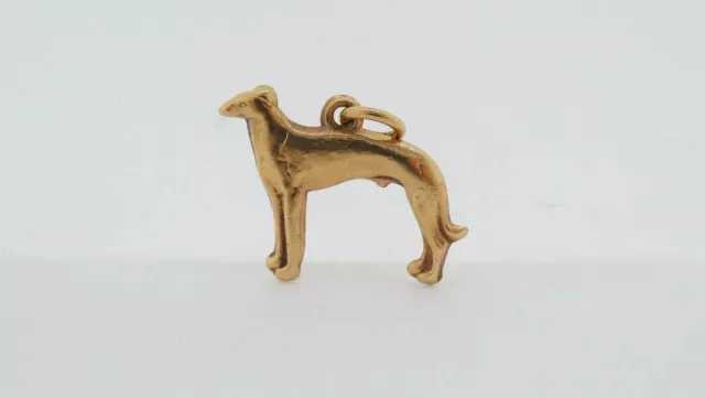 Estate Sale 9k Yellow Gold Dog Charm Pendant 0.6g Vintage Jewelry