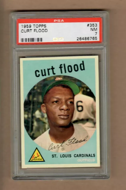 1959 Topps #353 Curt Flood Psa 7