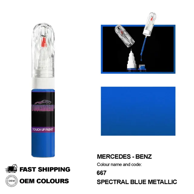 Kit De Retoque De Pintura Para Mercedes Benz Spectral Blue 667, Kit De...