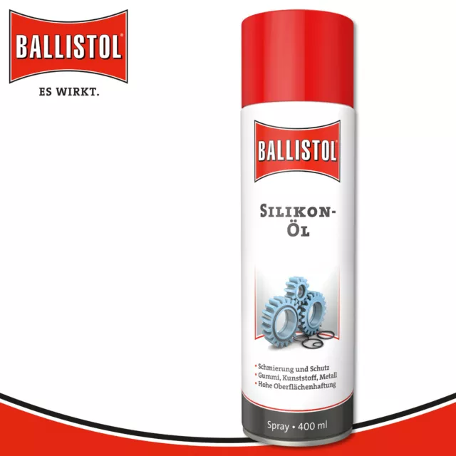 Ballistol 400 ML Silikon-öl Spray Plastique Gummi Soins Huile Minérale Gratuit