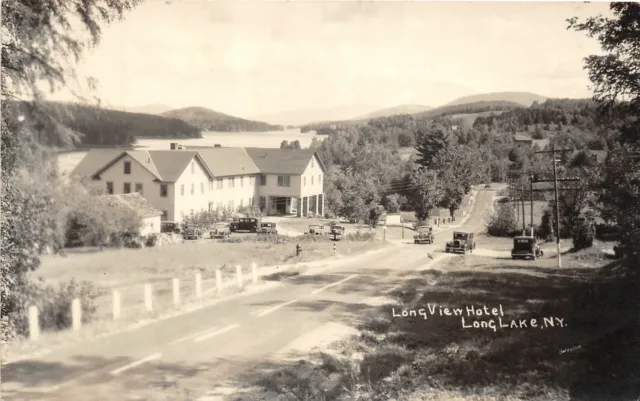 PC1/ Long Lake Adirondacks New York RPPC Postcard c1940s Long View Hotel 16