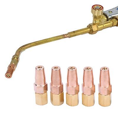 PoityA 5 Pieces H01-6 Propane Gas Welding Nozzle Oxygen Gas Contact Tips Holder Gas Nozzle 