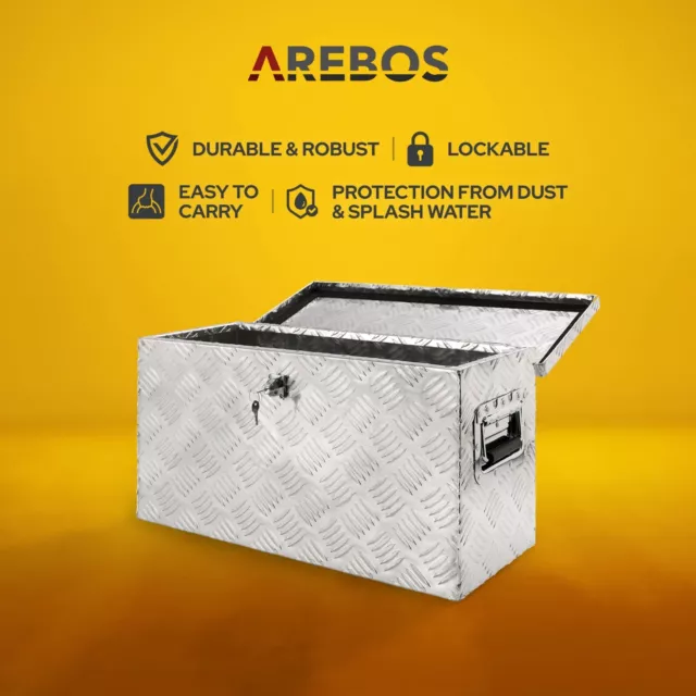 AREBOS Truckbox Caja Aluminio Caja Herramientas Alu Maleta 40 L 3