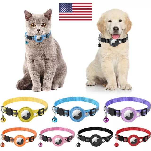 Anti-Lost WaterProof Reflective Cat Collar For Apple Airtag Protective Tracker