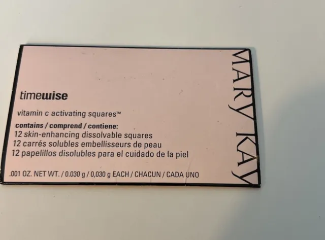 Mary Kay TimeWise Vitamin C Activating Squares ~ 12 Skin-Enhance Dissolvable Sqs