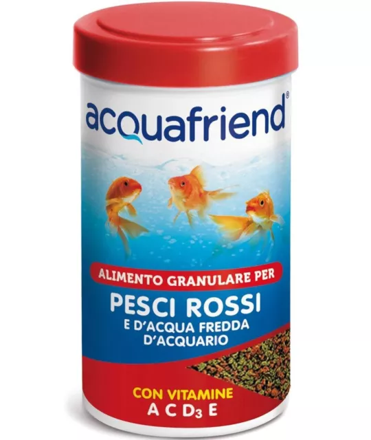 Mangime granulare con vitamine per pesci rossi e di acqua fredda di acquario acq