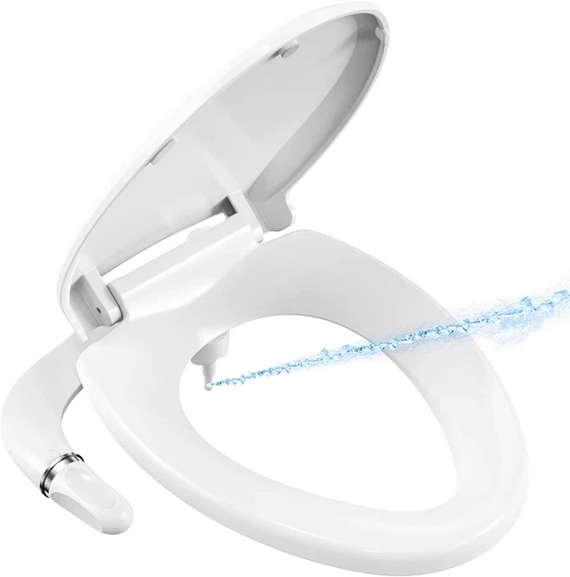 NONELECTRIC BIDET TOILET Seat,Fits Elongated Toilets,SoftClose Toilet