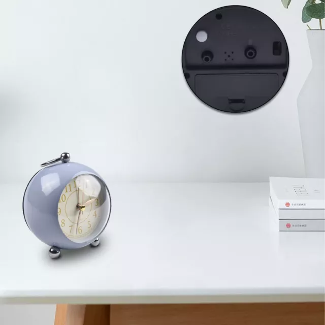 Durable Vintage Alarm Clock Silent Classic Decor Night Light Non Ticking